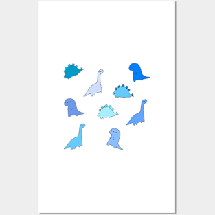 Blue Dino Pack Posters and Art